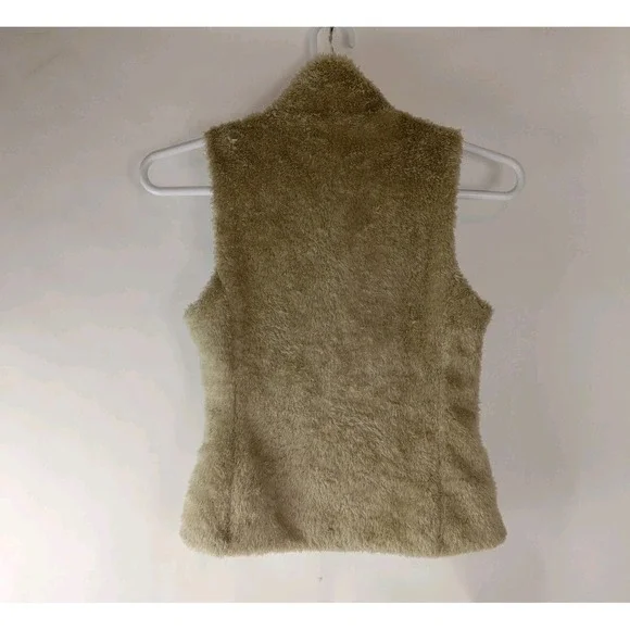 Patagonia Los Gatos Zip Up Vest Women's Small Sherpa Fleece Tan - Picture 2 of 11